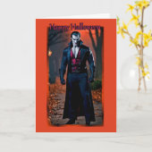 Carte d'Halloween Vampire Hunk (Fleur jaune)