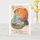 Carte d'Halloween victorienne (Fleur jaune)