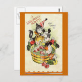 Carte d'Halloween Vintage "A Halloween Howdy" (Devant / Derrière)