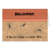 Carte d'Halloween Web Spider (Devant horizontal)