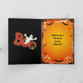 Carte d'Halloween Whimsical Funny Giraffe (Intérieur)