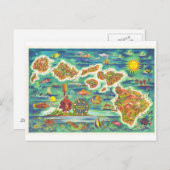 Carte d'Hawaii (Devant / Derrière)