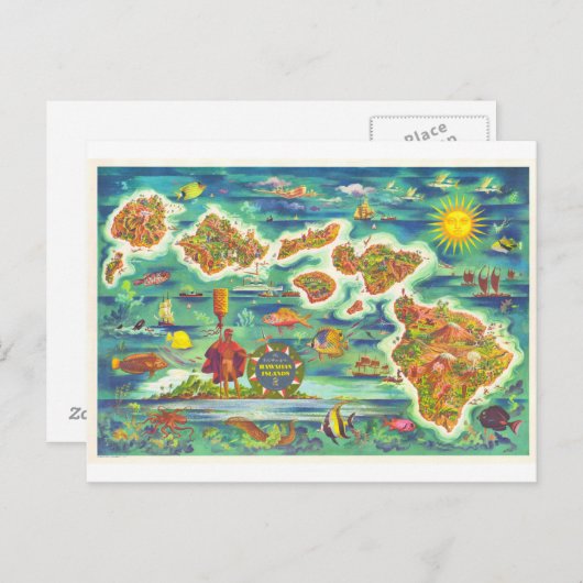 Carte d'Hawaii (Devant / Derrière)