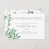 Carte d'hébergement Bouquet de feuillage (Devant / Derrière)