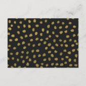 Carte d'hébergement Chic Gold Script (Dos)