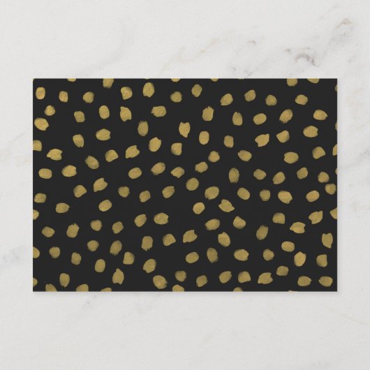 Carte d'hébergement Chic Gold Script (Dos)