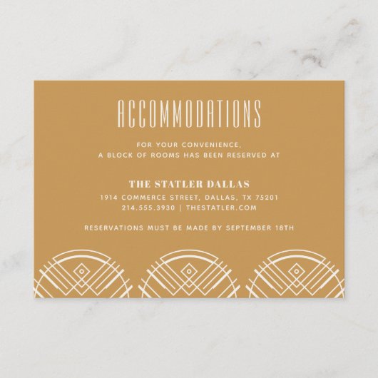 Carte d'hébergement de mariage Deco Scallops - Bru (Devant)