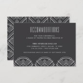 Carte d'hébergement de mariage Deco Scallops - Gri (Devant / Derrière)