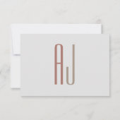 Carte d'hébergement de mariage Floral Dusty Rose (Dos)