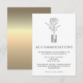 Carte d'hébergement de mariage simple incluse (Devant / Derrière)