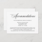 Carte d'hébergement élégante à l'écriture manuscri (Devant / Derrière)