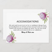 Carte d'hébergement mariage (Devant / Derrière)