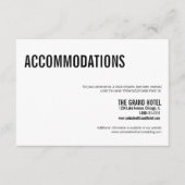 Carte d'hébergement Mariage de typographie simple (Devant)