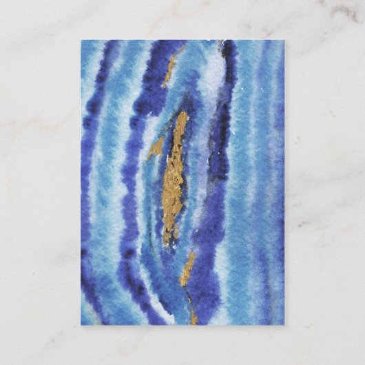 Carte d'hébergement Mariage Gilt Agate (Dos)