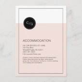 Carte d'hébergement mariage moderne modifiable en (Devant)