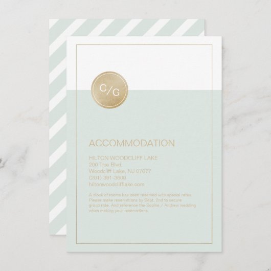 Carte d'hébergement mariage moderne modifiable en  (Devant / Derrière)