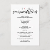 Carte d'hébergement mariage rustique moderne v1 (Devant)