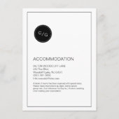 Carte d'hébergement moderne en noir et blanc (Devant)