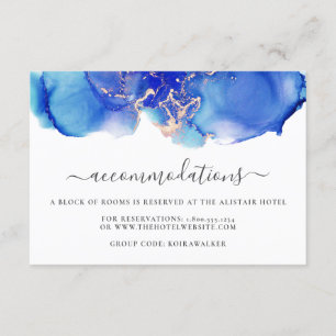 Carte d'hébergement moderne Mariage Watercolor