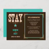 Carte d'hébergement Nashville : Turquoise (Devant / Derrière)