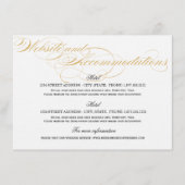 Carte d'hébergement - Or & Noir (Devant)