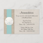 Carte d'hébergement pour mariage sur la plage Doll (Devant)