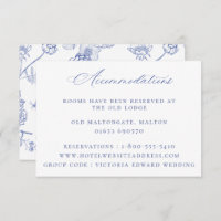 Carte d'hébergement pour Mariages Regency Blue Flo