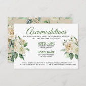 Carte d'hébergement Rose crème (Devant / Derrière)