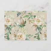 Carte d'hébergement Rose crème (Dos)