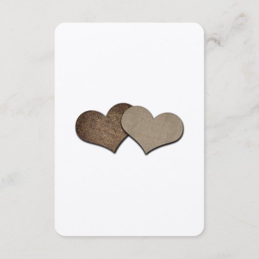 Carte d'hébergement Rustic Kraft Mason Jar Hearts (Dos)