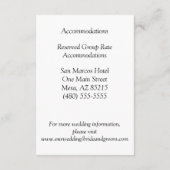 Carte d'hébergement simple Mariage violet (Dos)