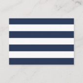 Carte d'hébergement simple Navy & White Hotel (Dos)