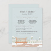 Carte d'hébergement Whimsical Winter Wedding (Devant / Derrière)