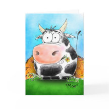 Carte d'Heureuse Sainte-Valentin Happy Cow personn