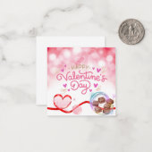 Carte d'Heureuse Sainte-Valentin Love Heart & Choc (Devant/Arrière en situation)