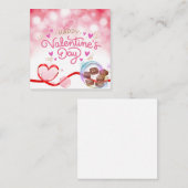 Carte d'Heureuse Sainte-Valentin Love Heart & Choc (Devant / Derrière)