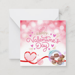 Carte d'Heureuse Sainte-Valentin Love Heart & Choc