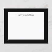 Carte d'Heureuse Sainte-Valentin minimaliste Black (Dos)