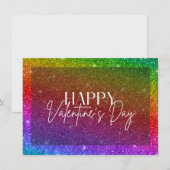 Carte d'Heureuse Sainte-Valentin Parties scintilla (Devant / Derrière)
