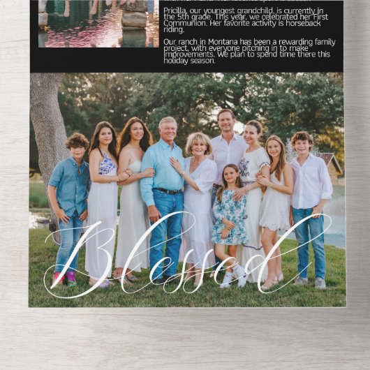 Carte d'histoire de vacances avec photos (Intérieur en bas)