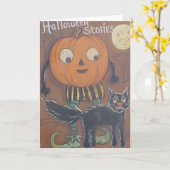 Carte d'histoires de Halloween (Fleur jaune)
