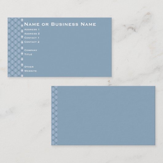 Carte d'hiver bleu acier (Devant / Derrière)