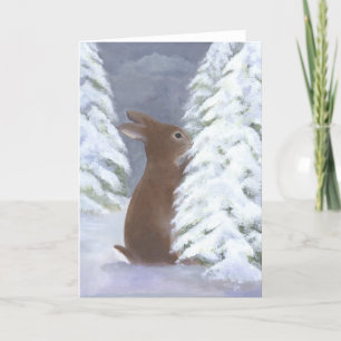 Carte d'hiver Bunny