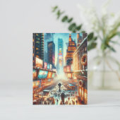 Carte d'hiver Carré Times. Noël (Debout devant)