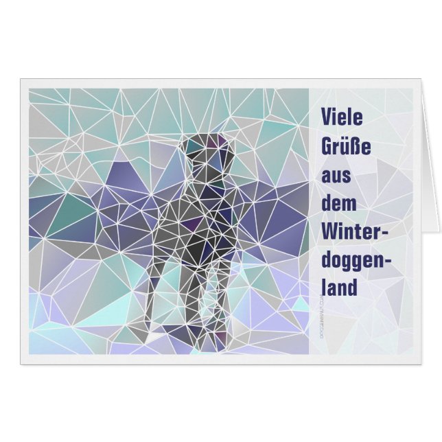 Carte d'hiver de Dogue allemand (Devant horizontal)