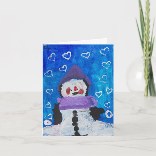 Carte d'hiver Penguin Love (Devant)