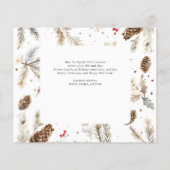 Carte d'hiver photo couleur eau Pastel (Dos)