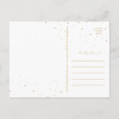 Carte d'hiver "Sauver la date" à l'aquarelle bleue (Dos)