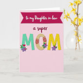 Carte d'hommage à une mère adorable (Fleur jaune)