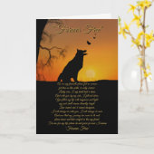 Carte d'hommage commémorative du chien (Fleur jaune)